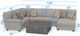 Jackson Furniture Livingston 4-Piece Linen U-Shape Sectional with Ottoman-5