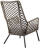 Armen Living Marco Black/Light Gray/Taupe Fabric/Rope/Steel Outdoor Lounge Chair-3