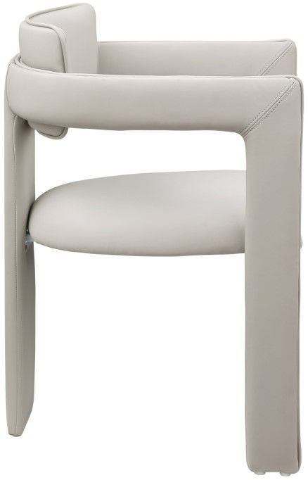 Meridian Furniture Brenda Taupe Leather Upholstered Dining Arm Chair-2