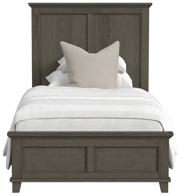 Elements International Canterbury Gray Twin Panel Bed-3