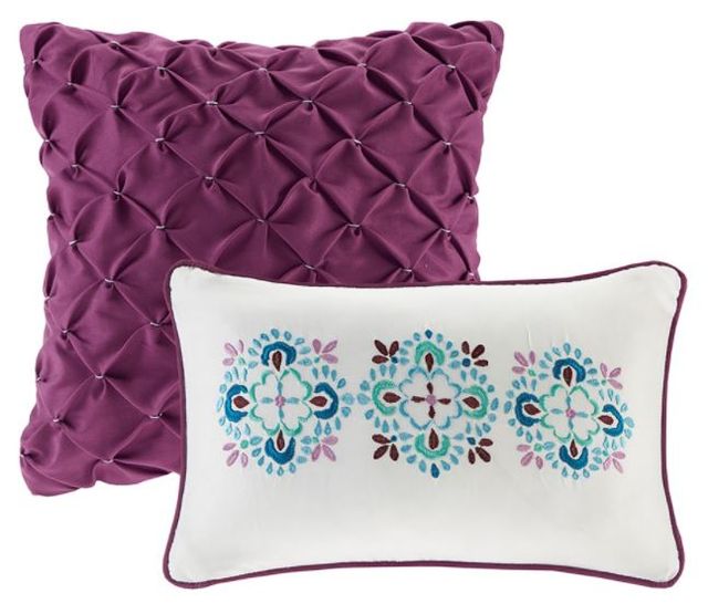 Olliix by Intelligent Design Joni Purple Full/Queen Comforter Set-2