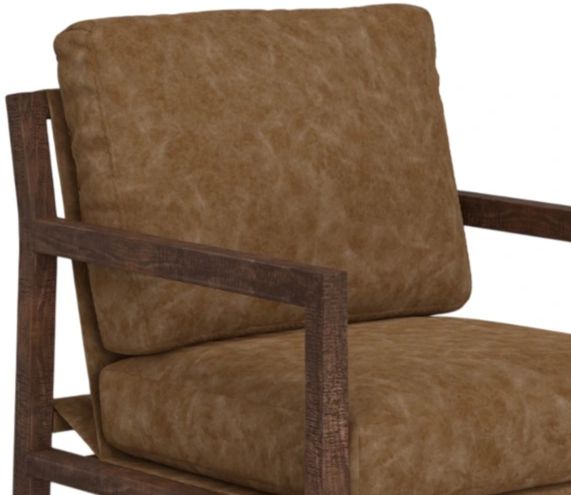 International Furniture Direct Milan Cognac/Lacquer Brown Accent Chair-1