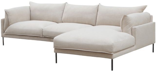 Moe's Home Collection Jamara 2-Piece Sandy Beige Right-Arm Facing Sectional and Chaise-2