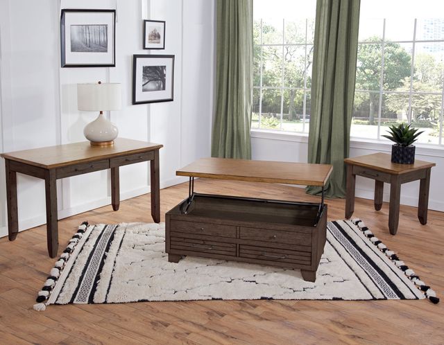 Steve Silver Co. Bear Creek Caramel End Table with Sable Base-1