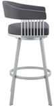 Armen Living Bronson 29" Silver Metal Bar Stool-3