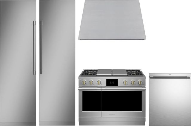 Monogram® 5 Piece Stainless Steel/Panel Ready Dual Fuel Kitchen Package-0