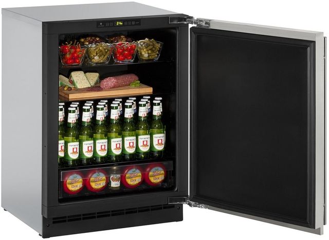 U-Line® 2000 Series 4.9 Cu. Ft. Stainless Steel Under the Counter Refrigerator-2