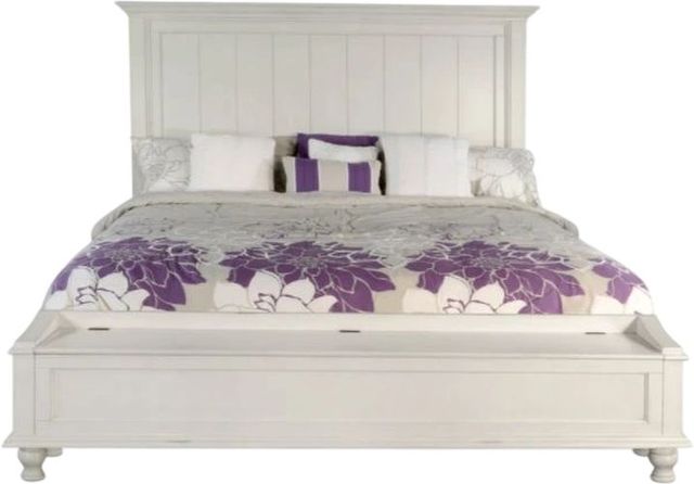 Sunny Designs™ Carriage House Weathered Creme Storage Panel Eastern King Bed-3