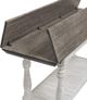 Signature Design by Ashley® Havalance Gray Flip Top Sofa Table with Vintage White Base-5