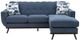 Homelegance® Everton 2-Piece Blue Reversible Sectional and Chaise-2