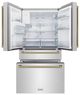 ZLINE Autograph Edition 36" 22.5 Cu. Ft. Stainless Steel Counter-Depth French Door Refrigerator with Ice Maker in Fingerprint-Resistant and Polished Gold Helix Handles-3