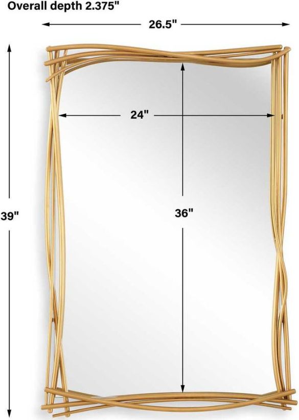 Uttermost® Curved Antique Gold Mirror-2