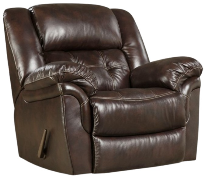 HomeStretch Brown Leather Rocker Recliner Miskelly Furniture