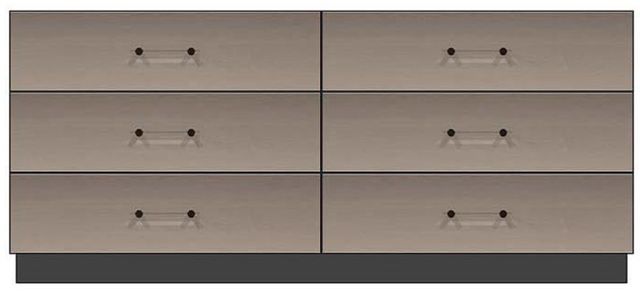Country View Woodworking Customizable American Modern 72" Solid 6-Drawer Plinth Base Dresser-0