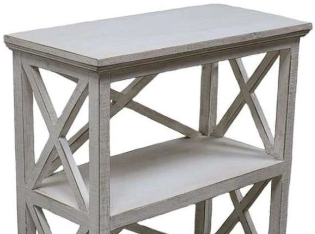 Million Dollar Rustic White Brace Bookcase-2
