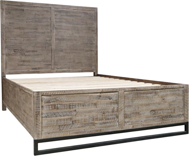 Jofran Inc. East Hampton 4-Piece Distressed Gray King Panel Bedroom Set-2