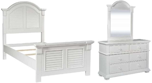 Liberty Furniture Summer House 3-Piece Oyster White Youth Full Panel Bedroom Set-0