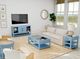 Riverside Furniture Rosalie Cabana Blue Round End Table-1