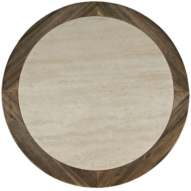 Jofran Inc. Sierrafina Beige Round End Table with Cortado Base-3