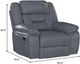 Emerald Home Declan Blue Manual Swivel Glider Recliner-2