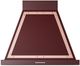 Ilve® Nostalgie II Noblesse 30" Burgundy Wall Mounted Range Hood with Copper Trim-0