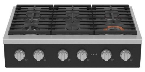 Café™ 36" Matte Black Gas Rangetop with 6 Burners-1