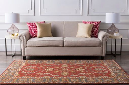 Surya Caesar Red/Blue Floral 8'x11' Area Rug-3
