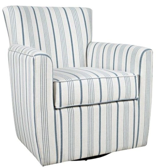 Jofran Inc. Blakely Blue Swivel Accent Chair-0