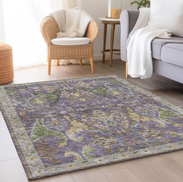 Dalyn™ Rug Company Hatay HY6 Purple 5'x8' Area Rug-4