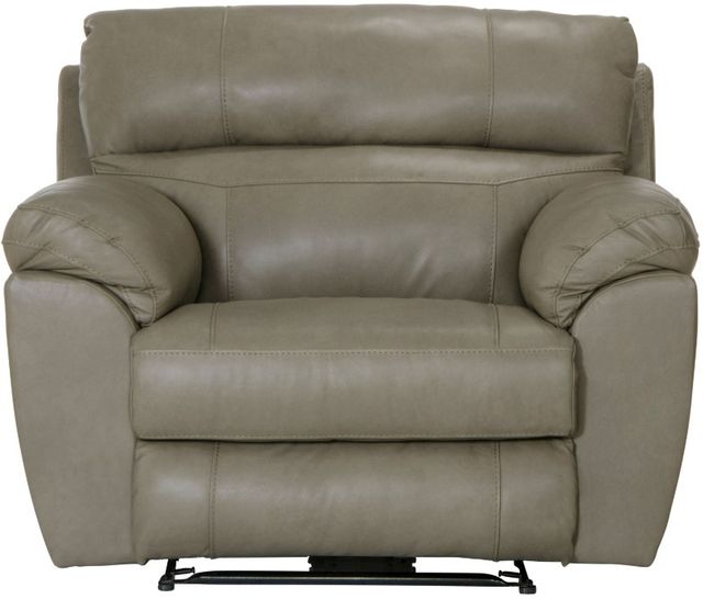 Catnapper® Costa Putty Leather Lay Flat Recliner-2