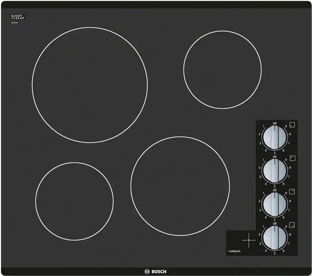 Bosch® 500 Series 24" Black Electric Cooktop
