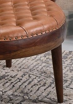Jaipur Furniture Chaney Brown Round Ottoman-1