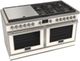 Fulgor Milano® Evoque 400 Series 60” Glossy White Hybrid Pro Style Dual Fuel Range with Chrome Trim-0