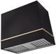 AGA Loge 36" Matte Black Wall Mounted Range Hood with Brushed Brass Trim-0