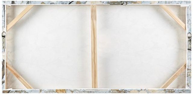 Olliix by Madison Park Luminous Bloom Blue Gold Foil Floral Hand Embellished Canvas Art-3