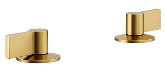 KOHLER® Components® Vibrant Brushed Moderne Brass Lever Bathroom Sink Faucet Handles-0