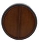 All leather Cocktail Ottoman with Casters-1