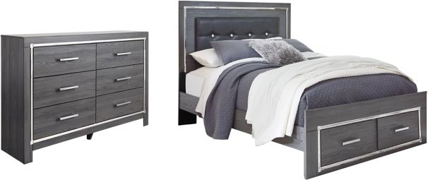 Signature Design by Ashley® Lodanna 2-Piece Gray Queen Panel Bed Set-0