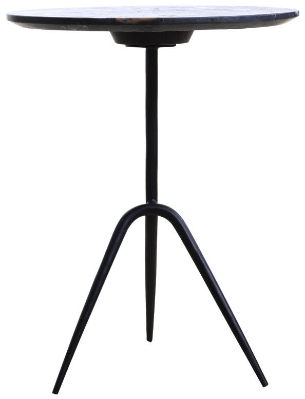 Home Trends & Design Sperre Black/Gray Septarian Side Table -2