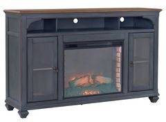 Legends Home Americana Corduroy Blue 66" Fireplace TV Stand