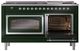 Ilve® Nostalgie II Noblesse 60'' Emerald Green Pro Style Dual Fuel Range with Chrome Trim-4