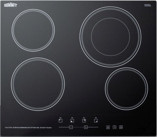 Summit® 24" Black Electric Cooktop-0