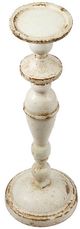 A & B Home Cassia Weathered White Candlestick Holder-0