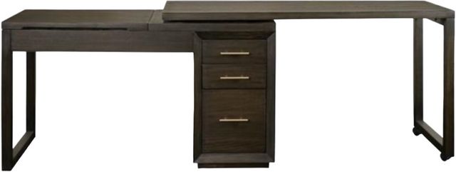 Riverside Furniture Prelude Umber Swivel Lift-Top L-Desk-2