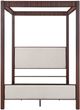 Coaster® Zimmerlee Beige/Rust Brown Queen Upholstered Canopy Bed-1