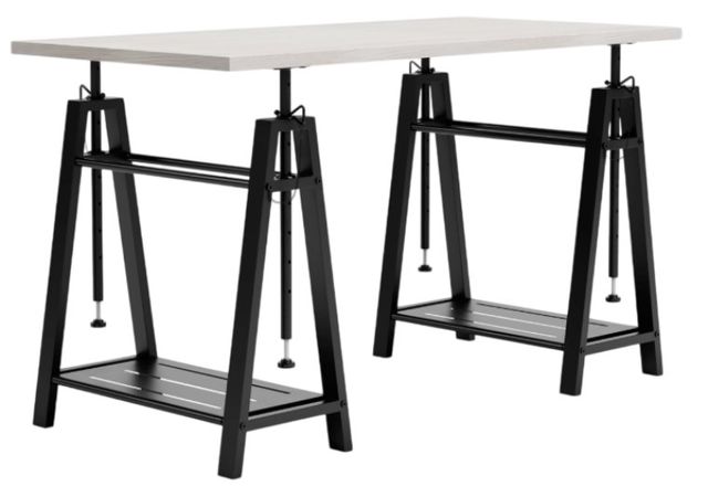Signature Design by Ashley® Bayflynn Black/White Adjustable Height Home Office Desk-0