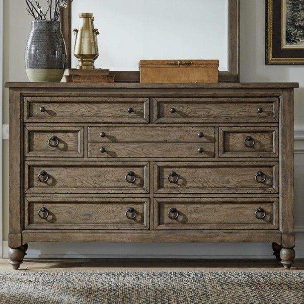 Liberty Furniture Americana Farmhouse Dusty Taupe Dresser-1