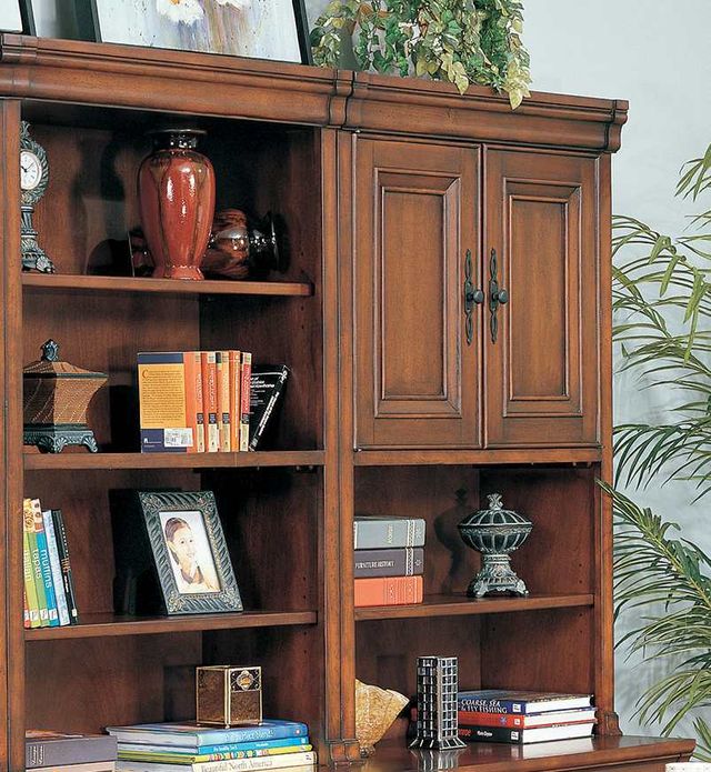 aspenhome® Richmond 7-Piece Brown Burgundy Modular Desk-2