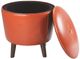 Olliix by Madison Park Orange Crosby Storage Ottoman-1