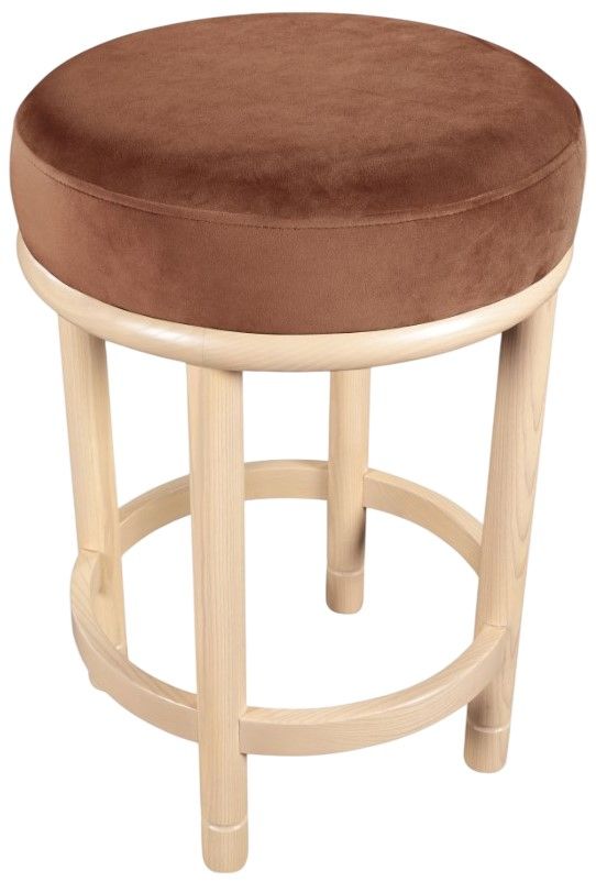 Meridian Furniture Monette Cognac/Natural Upholstered Counter Stool-2
